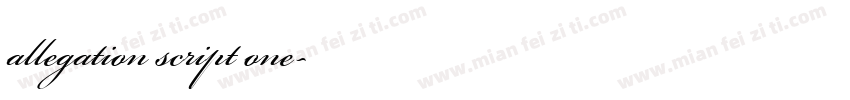 allegation script one字体转换